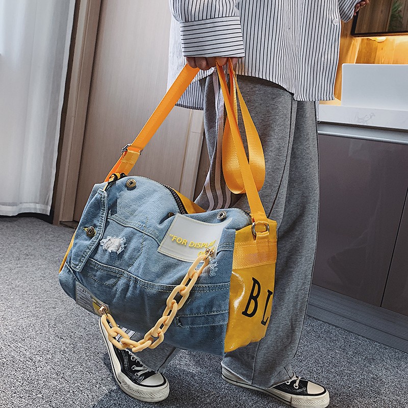 Luxury Bags Blue - حقائب كتف عصرية للنساء من الدنيم