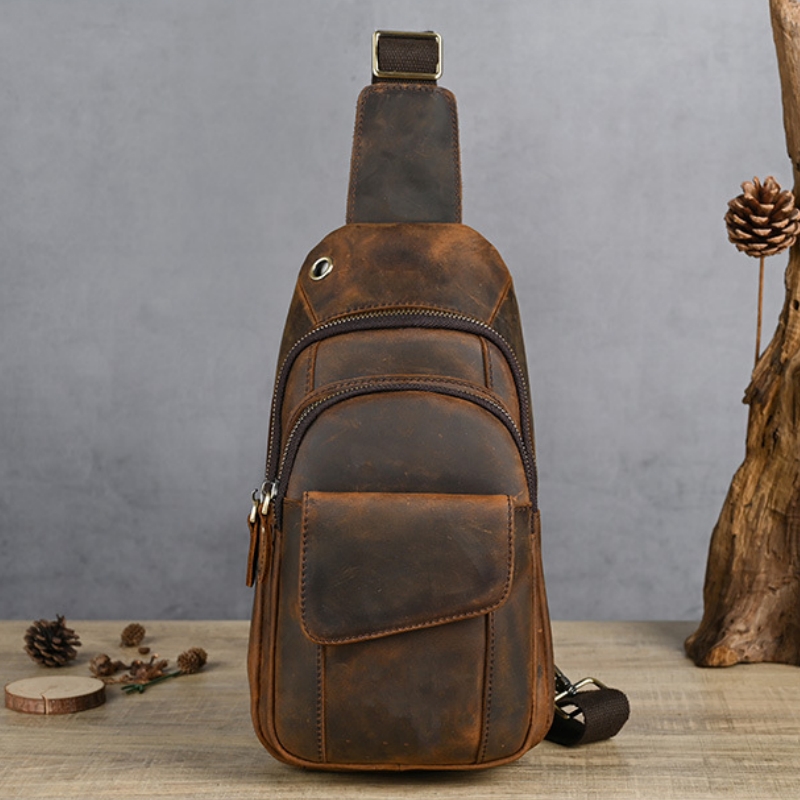 Luxury Bags With Zipper - حقيبة صدر رجالية فاخرة متعددة الوظائف