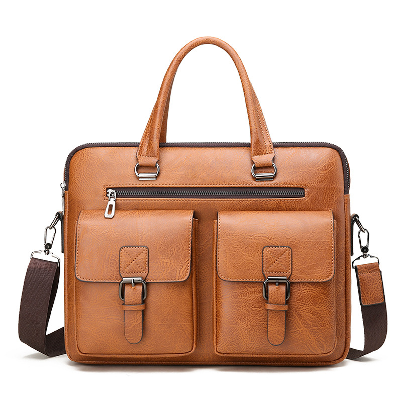 Luxury Bags That Fit Laptop - بو الجلود حقيبة الأعمال للرجال ،