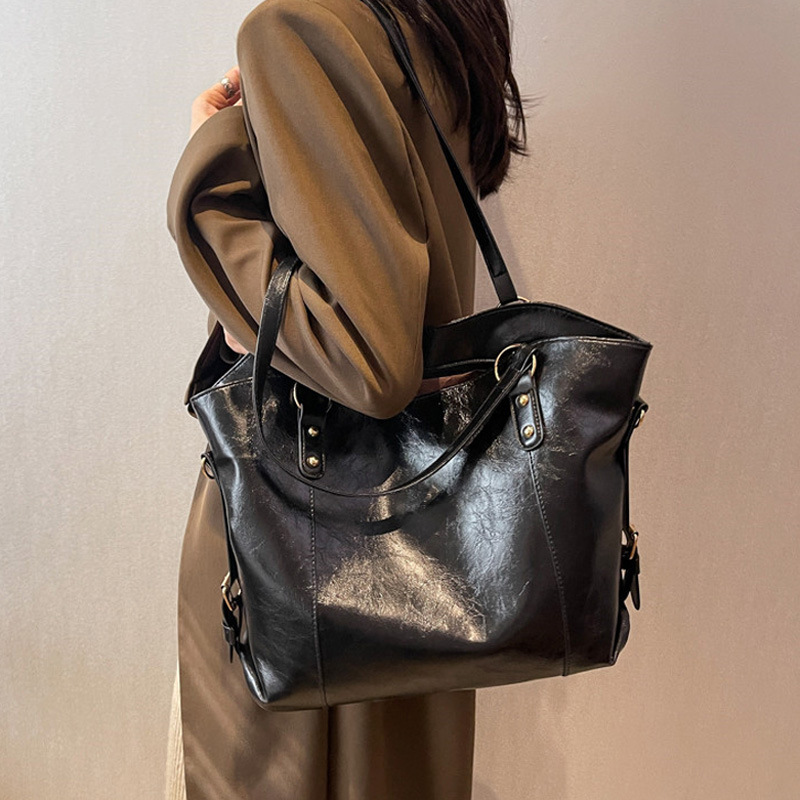 Luxury Bags Vintage - حقيبة كتف عتيقة للنساء ، جلد