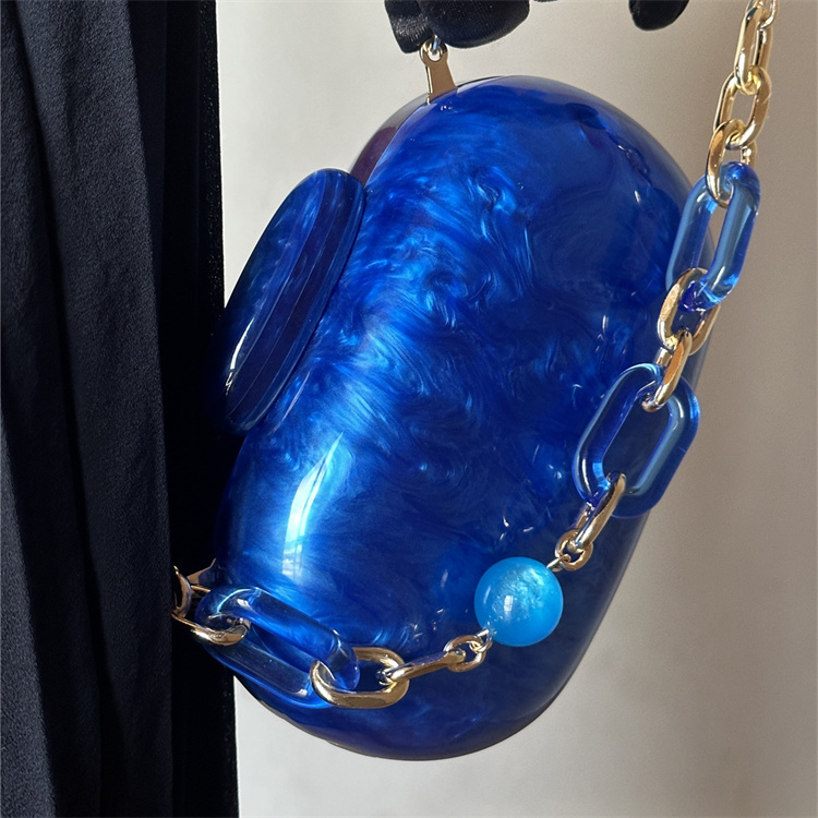 Luxury Bags Blue - ترف الموضة كلاين الأزرق الرخام نمط