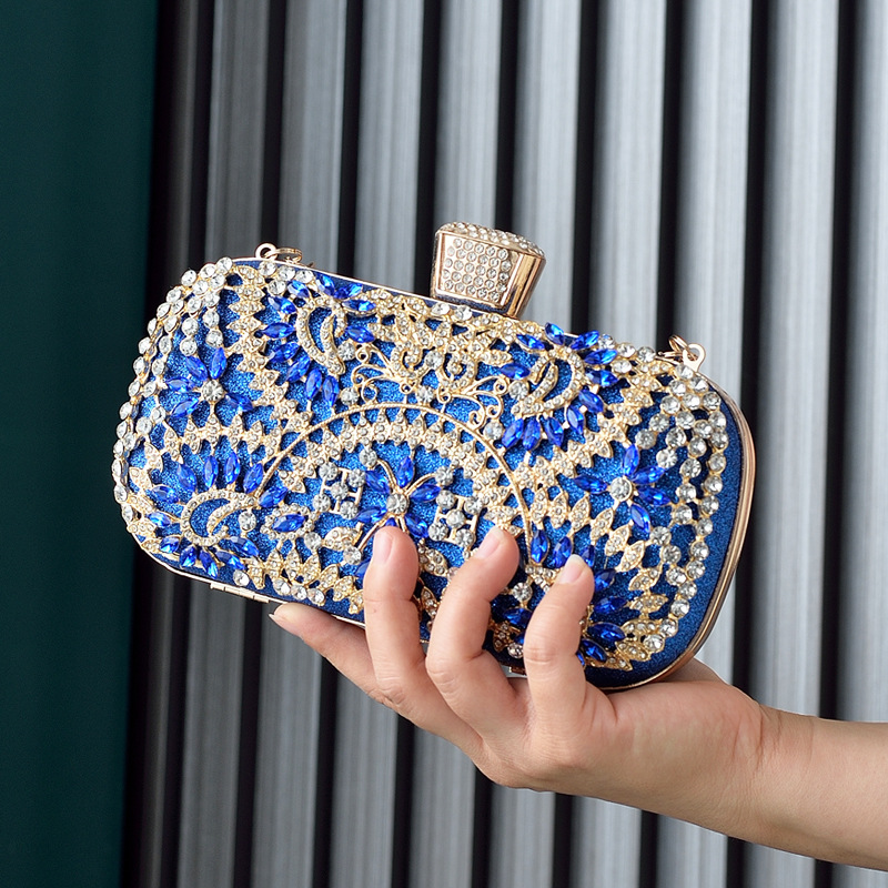 Luxury Bags Blue - المرأة مخلب حفلة فاخرة الأزرق مساء