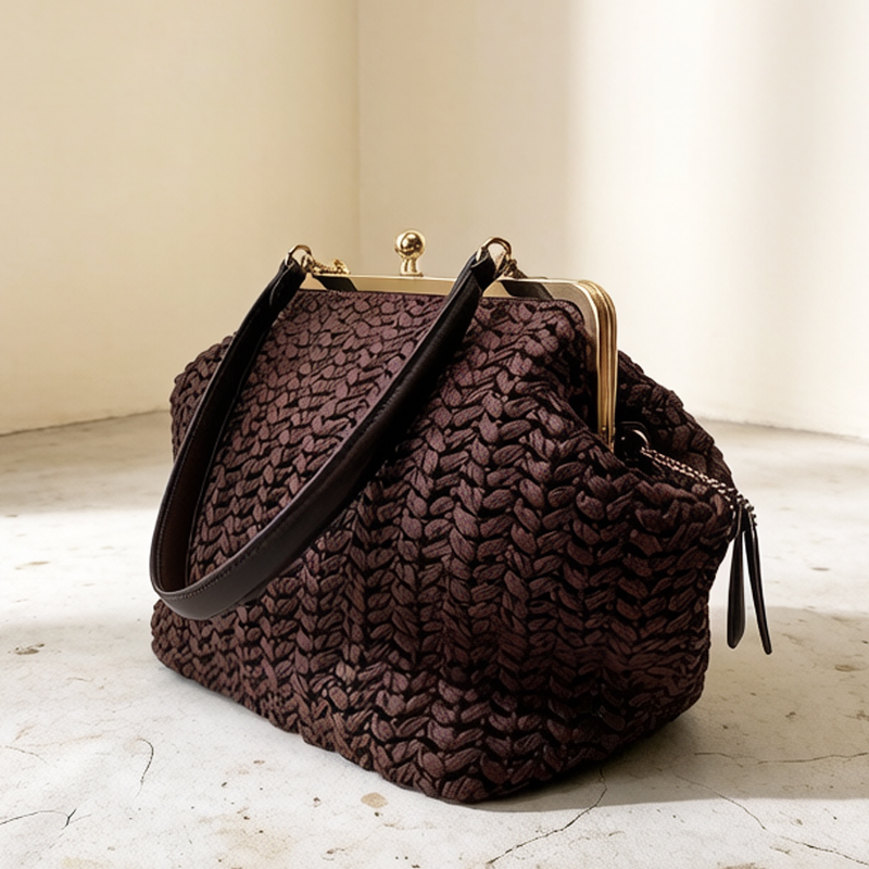 حقائب شاطئ من القش بإطار قفل ي - مراجعة Luxury Bags Vintage وسعره