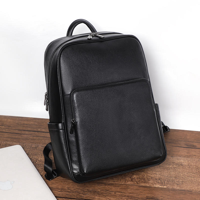 100% بقرة جلد طبيعي الرجال حقا - مراجعة Luxury Bags That Fit Laptop وسعره