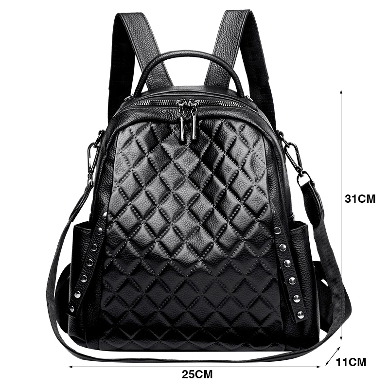 حقيبة ظهر نسائية من الجلد الطب - مراجعة Luxury Bags With Zipper وسعره