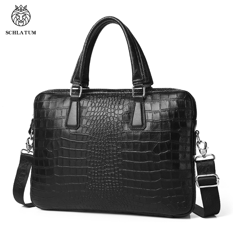 SCHLATUM جلد طبيعي التمساح الح - مراجعة Luxury Bags That Fit Laptop وسعره