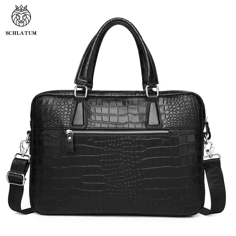 SCHLATUM جلد طبيعي التمساح الح - مراجعة Luxury Bags That Fit Laptop وسعره