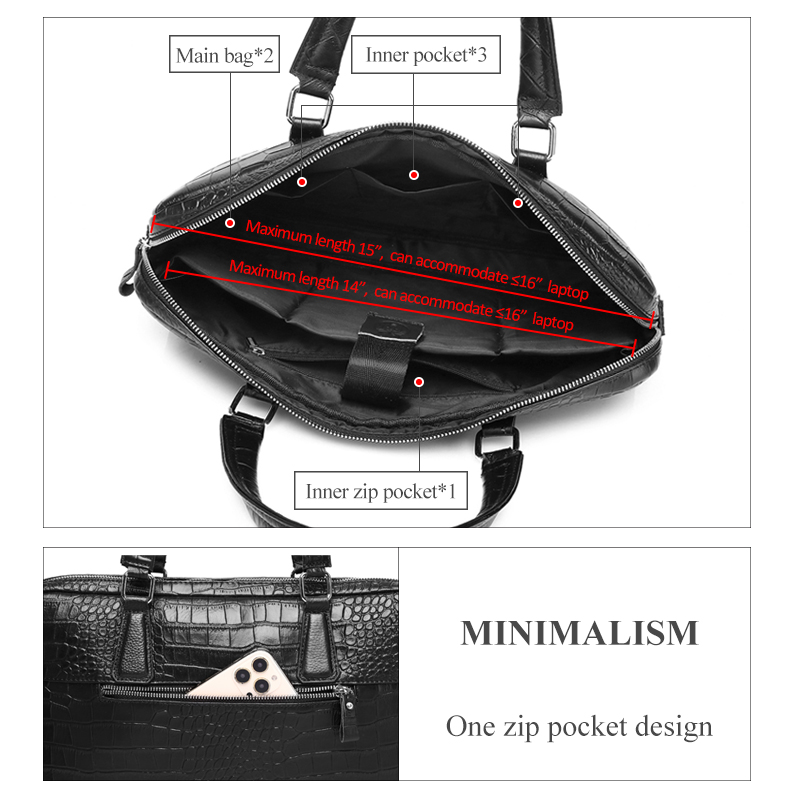 SCHLATUM جلد طبيعي التمساح الح - مراجعة Luxury Bags That Fit Laptop وسعره