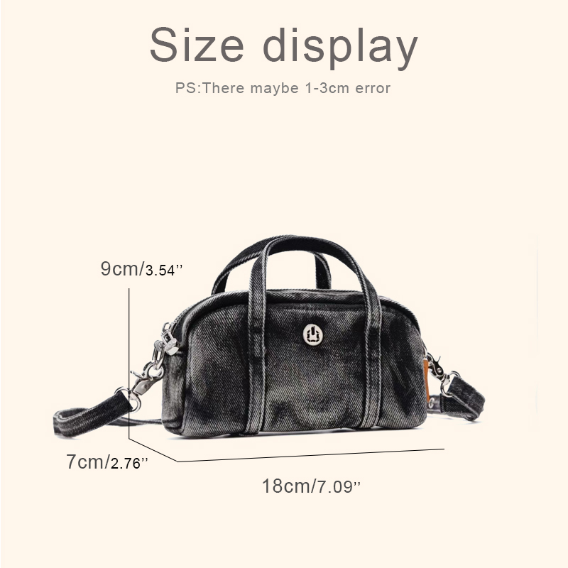 حقائب جينز كورية صغيرة كاجوال  - مراجعة Luxury Bags With Zipper وسعره