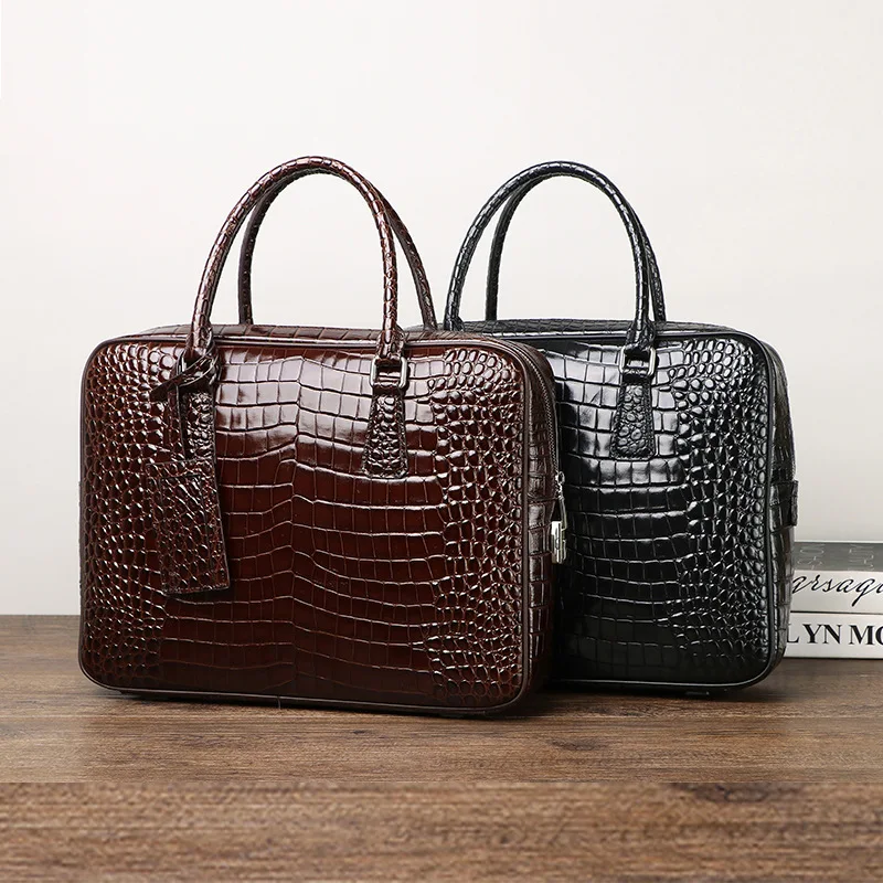 2025 جديد فاخر التمساح نمط جلد - مراجعة Luxury Bags That Fit Laptop وسعره