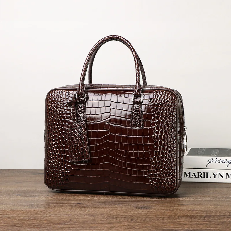2025 جديد فاخر التمساح نمط جلد - مراجعة Luxury Bags That Fit Laptop وسعره