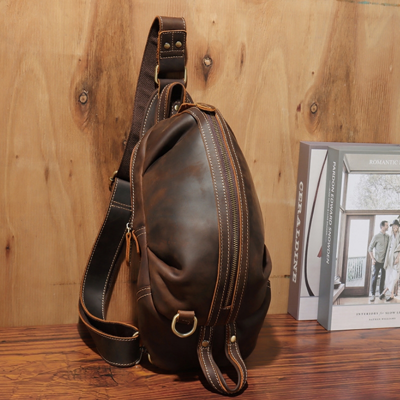 حقيبة صدر للرجال من الجلد الطب - مراجعة Luxury Bags With Zipper وسعره
