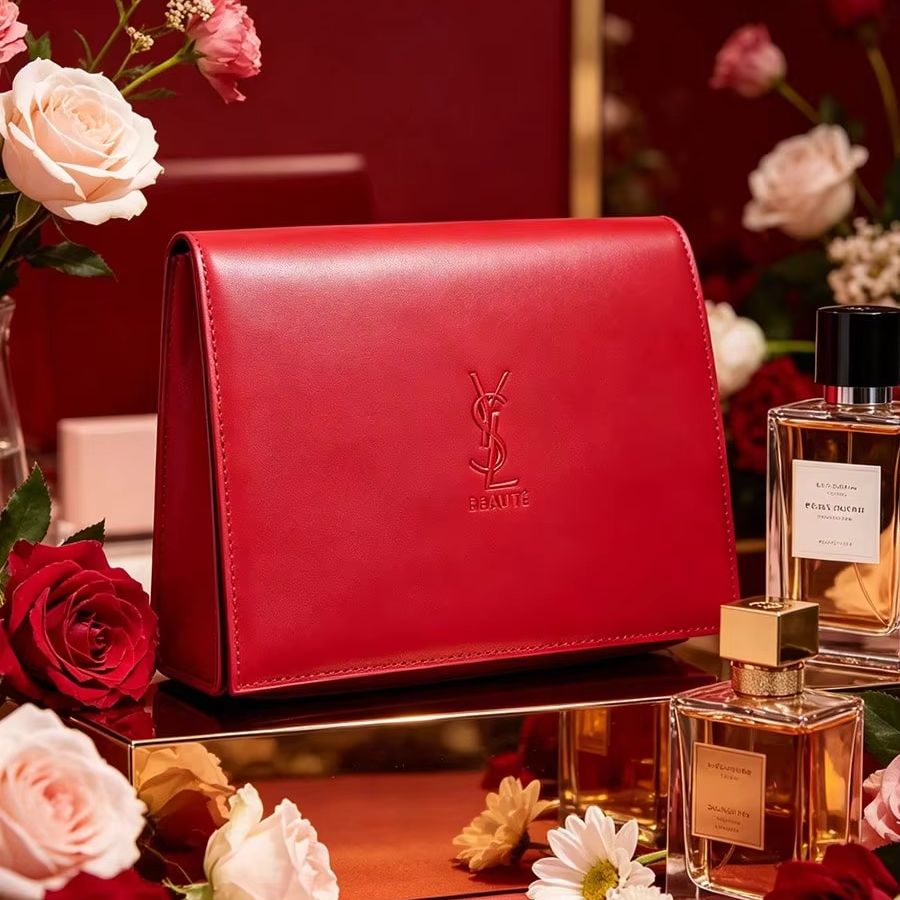حقيبة مستحضرات تجميل من الجلد  - مراجعة Luxury Bags Ysl وسعره
