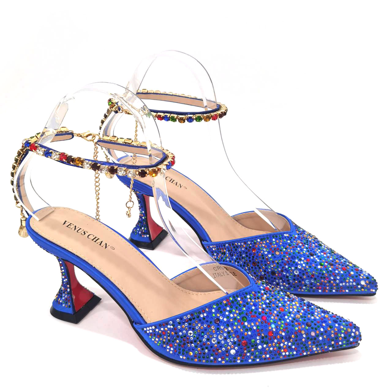 طقم أحذية وحقائب نسائية مدببة  - مراجعة Luxury Bags Blue وسعره