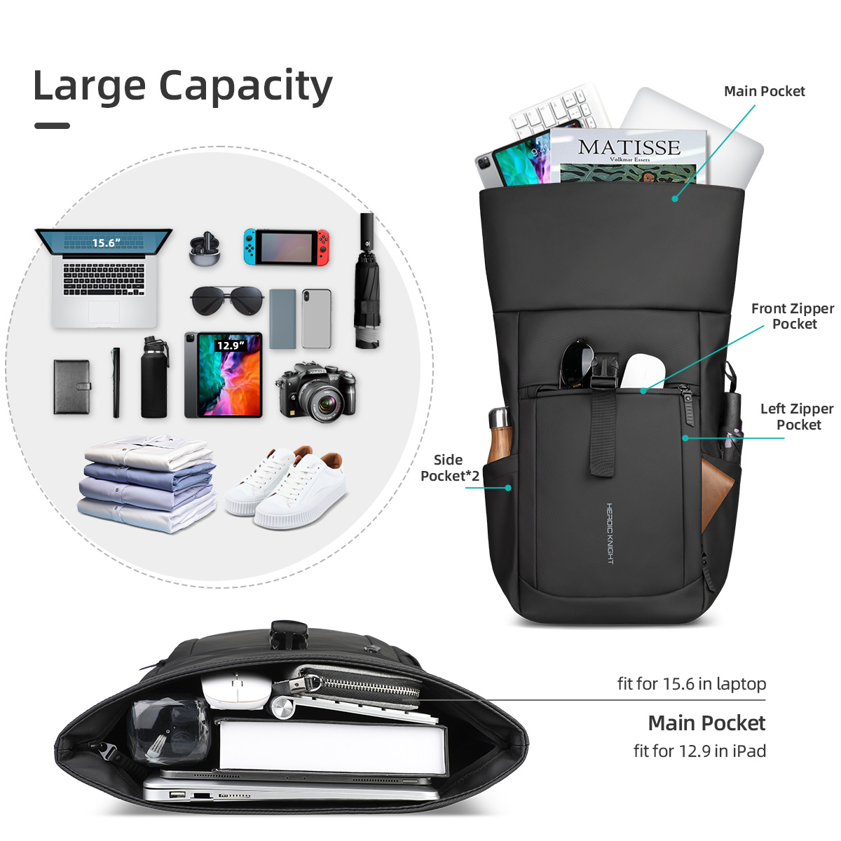 حقيبة ظهر فاخرة من هيرويك نايت - مراجعة Luxury Bags That Fit Laptop وسعره