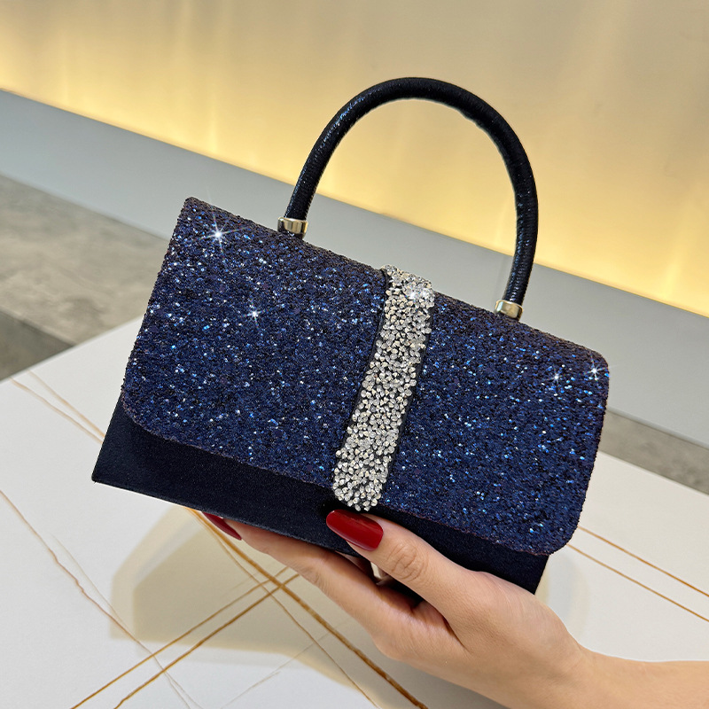 حقيبة سهرة لامعة فاخرة، حقيبة  - مراجعة Luxury Bags Blue وسعره